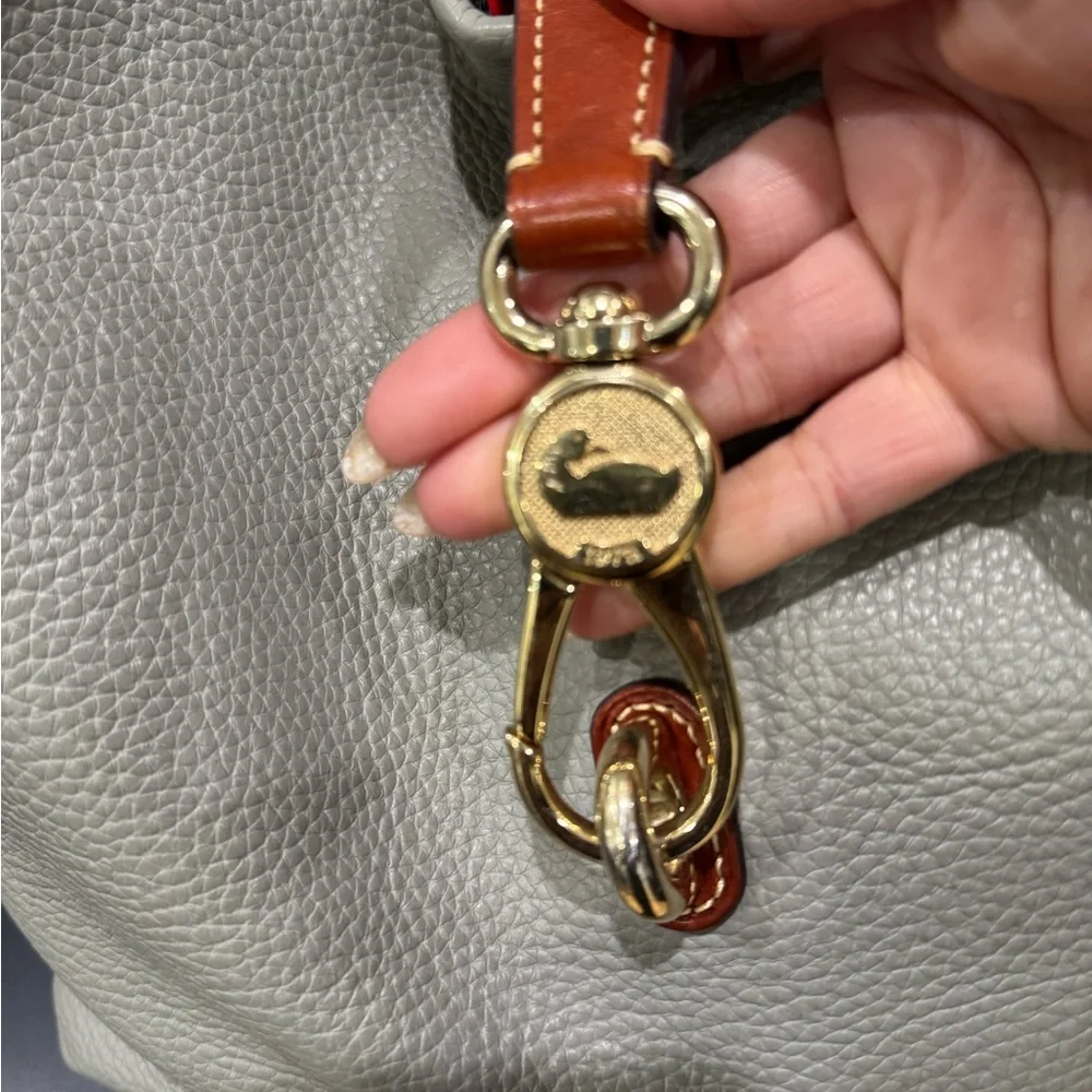Elegant Gray Leather Dooney & Bourke Bag